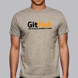 Github - The place where I Fork Men's Programming T-shirt India