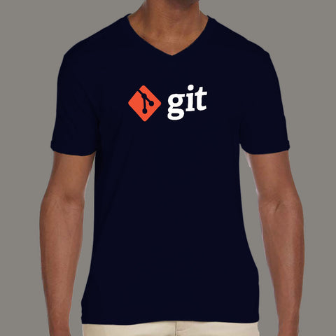 Github Logo Men's Programming and work v neck  T-shirt online india