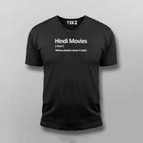 Hindi Movie Funny V Neck T-shirt For Men Online Teez