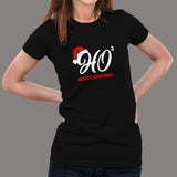 HO HO HO Santa's Laugh Women's Christmas T-shirt India