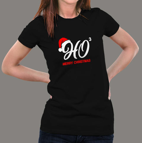 HO HO HO Santa's Laugh Women's Christmas T-shirt India