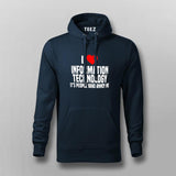 I love Information Technology, It's People Who annoy me Men's Programming Hoodie Online India