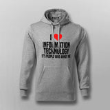 I love Information Technology, It's People Who annoy me Men's Programming Hoodie Online India