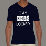 I'm Sherlocked - Sherlock Fan Men's funny v neck T-shirt online india