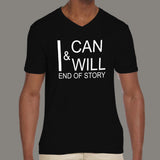 I Can & I Will Men's  v neck T-shirt online
