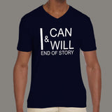 I Can & I Will Men's  v neck T-shirt online india