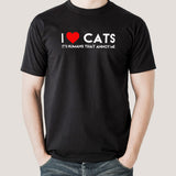 i love cats men t-shirt