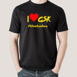 I Love CSK Men's Chennai Super Kings Cotton T-shirt