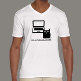 I'm a Purrgrammer V-Neck T-Shirt For Men Online India