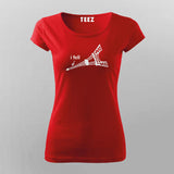 I Fell, Collapsed funny Eiffel Tower T-Shirt For Women