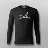 I Fell, Collapsed funny Eiffel Tower Full Sleeve T-shirt  For Men Online Teez