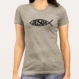 Jesus Fish Symbol - Women's Christian Tee