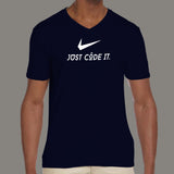 Just code it Programmers V Neck T-Shirt For Men online india