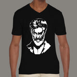 Kaala Angry Face Rajini Men's v neck  T-shirt online