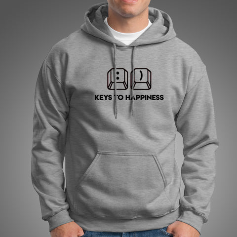 Keys To Happiness Funny Keyboard Hoodies For Men Online India