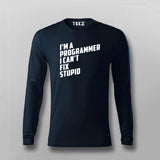 l Am A Programmer I can't Fix Stupid Programmer T-shirt For Men