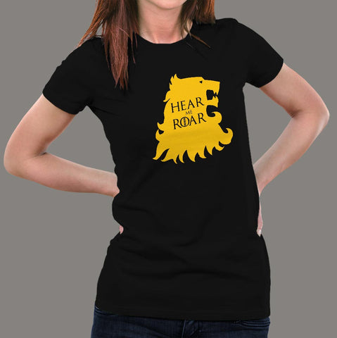 Hear Me Roar GOT House Lannister T-Shirt For Women online india