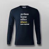linux & beer Programming Full Sleeve T-shirt For Men Online Teez