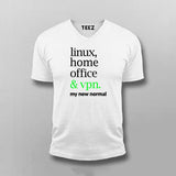 linux & vpn Programming V Neck T-shirt For Men Online Teez
