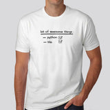 Awesome Things- Python & Me - Programming T-shirt India for Men