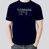Awesome Things- Python & Me - Programming T-shirt India for Men