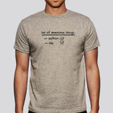 Awesome Things- Python & Me - Programming T-shirt India for Men