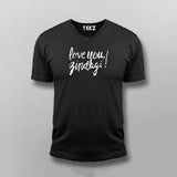 Love You Zindagi Hindi T-shirt V-neck  For Men Online India