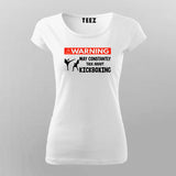 May Constantly Talk About Kickboxing T-shirt for Women.