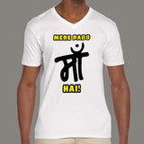 Mere Paas Maa Hai peace and love v neck Men's T-shirt online india