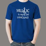 Music is My Second Language T-Shirt For Men online india