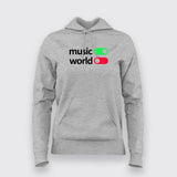 Music On World Off Hoodies For Women