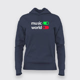 Music On World Off Hoodies For Women Online India