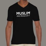 Muslim and Proud of It Men's  v neck T-shirt online