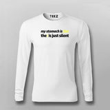 My Stomach Is Flat Funny Full Sleeve T-shirt For Men Online Teez