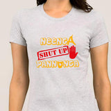 Neenga Shut Up Pannunga #OviyaArmy T-shirt for Women