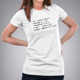 'Never' 'Gonna' 'Give' Python Code Women's attitude T-shirt Online India