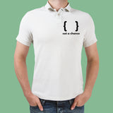 Braces Not A Chance Funny Python Coding Polo T-Shirt For Men India
