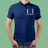 Braces Not A Chance Funny Python Coding Polo T-Shirt For Men
