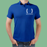 Braces Not A Chance Funny Python Coding Polo T-Shirt For Men