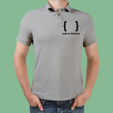 Braces Not A Chance Funny Python Coding Polo T-Shirt For Men