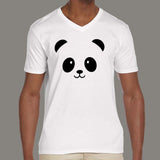 Panda Face Men's cute v neck T-shirt online india