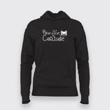 Pawsitive Catitude Funny Cat Lover  Hoodies For Women