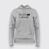 Pawsitive Catitude Funny Cat Lover Hoodies For Women Online India 