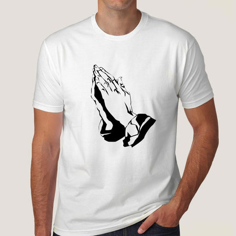 praying hands christianity t-shirt india