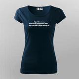 Algorithm (Noun) Used By Programmer Funny Joke  T-Shirt For Women