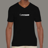 Python - Programmer Logo Men's attitude v neck T-shirt online india