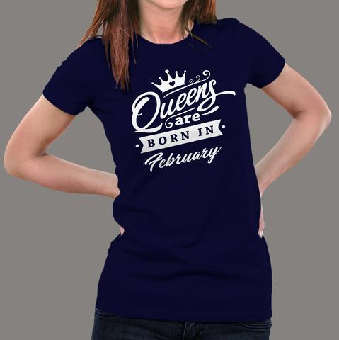 Buy This Queen's Are Born In February Offer T-Shirt For Women