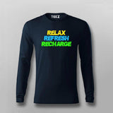 RECHARGE, RECOVER, RELAX Gym Quotes T-shirt For Men