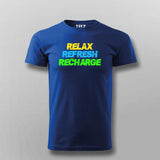 RECHARGE, RECOVER, RELAX Gym Quotes T-shirt For Men Online Teez