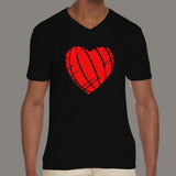 Ripped Heart Men's v neck T-shirt online 